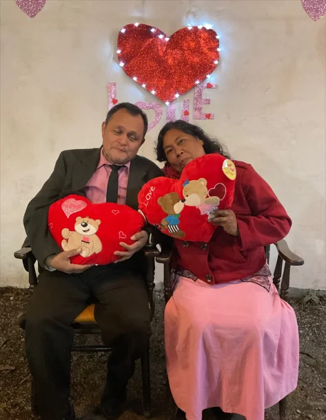 Matrimonio de la iglesia en el convivio del Día del Amor y la Amistad
